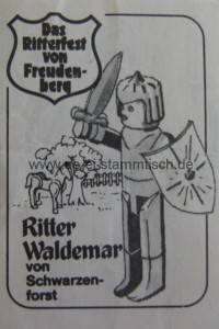 Ritter Waldemar RITTERFEST Schild gold 